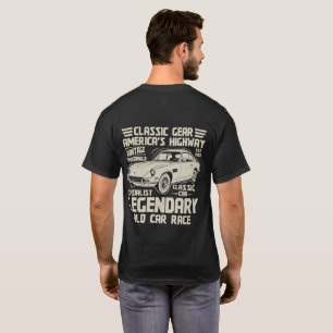 Camiseta de Carro Clássico Lendário   Corrida de E