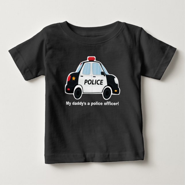 Camiseta De Carro Da Polícia - Bebê - Toddler - Cr (Frente)