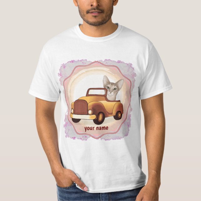 Camiseta de carro de condução de gatos abissais (Frente)