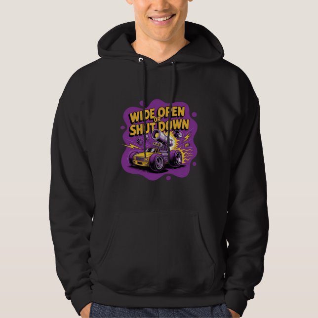 Camiseta de Carro de Corrida de Arrastaça Engraçad (Frente)