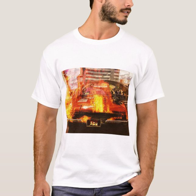 camiseta de carro masculino (Frente)