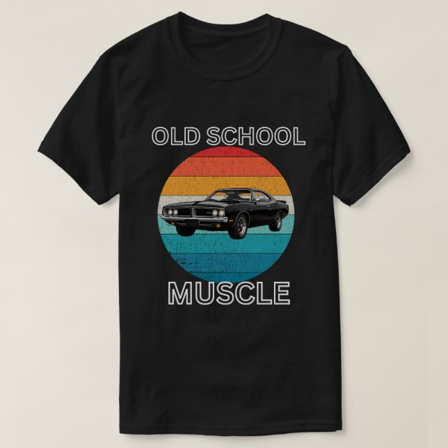 Camiseta de carro muscular retrô estilo old school (Frente do Design)