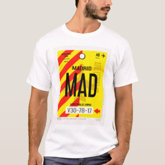 Camiseta de Cartaz de Bagagem do Aeroporto de Madr