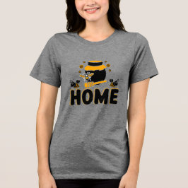 Camiseta de Cartoon Bee Honey Jar "HOME"
