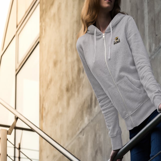 Camiseta de Cartoon Bee Honey Jar "HOME" (Cartoon Bee and Honey Jar "HOME" T-Shirt Hoodie)