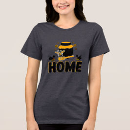 Camiseta de Cartoon Bee Honey Jar "HOME"