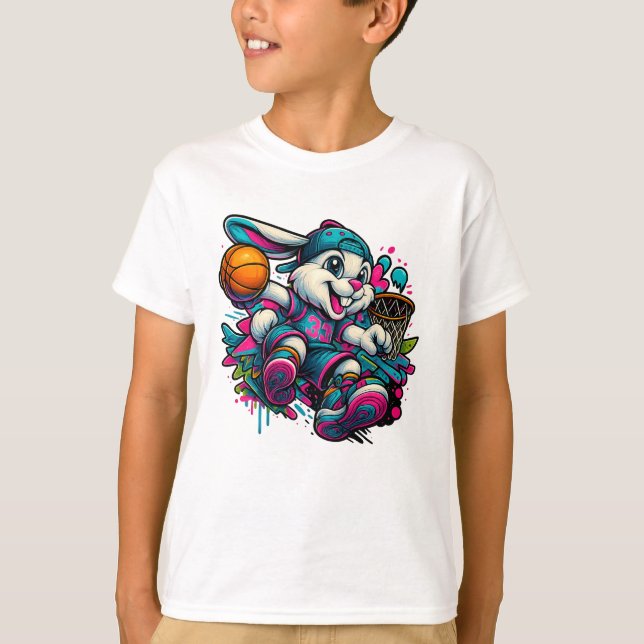 Camiseta de Cartoon de Bunny legal para Crianças (Frente)