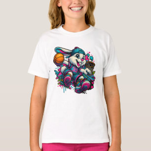 Camiseta de Cartoon de Bunny legal para Crianças