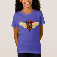 Camiseta de Cartoon de Cicada Cóta (Garotas)