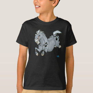Camiseta de Cartoon Louca Crianças de Cavalo