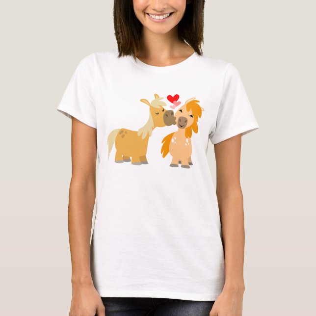 Camiseta de Cartoons Bonitos no Amor Mulheres (Frente)