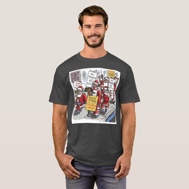 Camiseta de carvão de Santa Strike (Frente Completa)