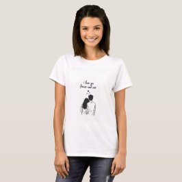 Camiseta de Casal com Arte de Linha 'Eu Te Amo Par