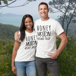 Camiseta de Casal Combinando para Viagem de Lua de