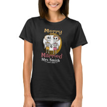 Camiseta de casal de esqueleto engraçado