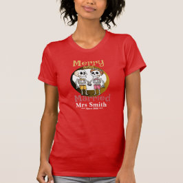 Camiseta de casal de esqueleto engraçado