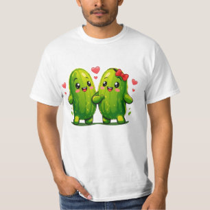 Camiseta de casal de picles fofos e engraçados Kaw
