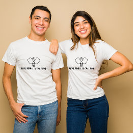 Camiseta de Casal - Pickleball Está Chamando