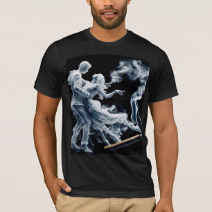 Camiseta de Casal Silhueta Dança Fumaça