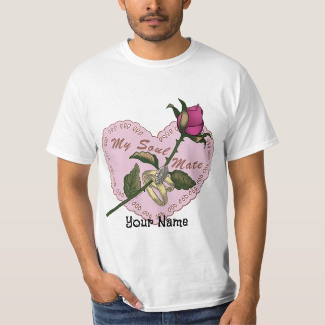 Camiseta de casamento da rosa de Soul Mate (Frente)