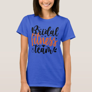 Camiseta de casamento feminino da equipe de condic