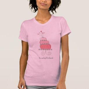 Camiseta de Casamento Rosa Cake Bridesmaid Chic We