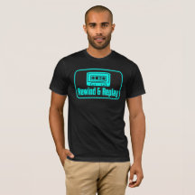 Camiseta de Cassete VHS Rebobinar e Reproduzir