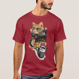 camiseta de cavaleiro-gato