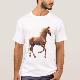 camiseta de cavalo geométrico