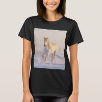 Camiseta de cavalo terrestre de inverno