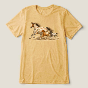 Camiseta de Cavalos Appaloosa Vintage  Moda Retrô 