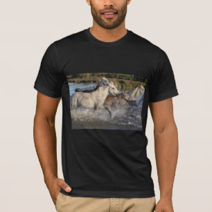 camiseta de cavalos correndo