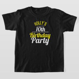 Camiseta de Celebração de Aniversário de 10 anos