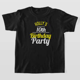 Camiseta de Celebração de Aniversário de 10 anos