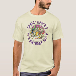 Camiseta de Celebração de Aniversário de 18 Anos