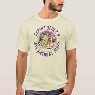 Camiseta de Celebração de Aniversário de 18 Anos