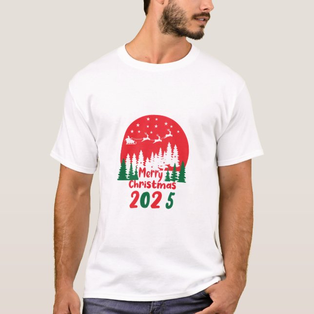 Camiseta de Celebração de Natal Alegre 2025 (Frente)