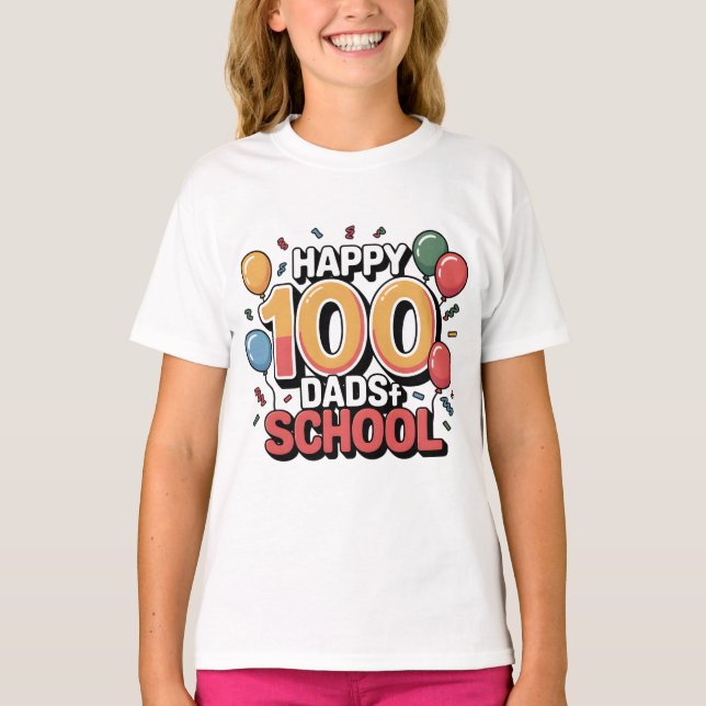 Camiseta de Celebração dos 100 Dias de Escola (Frente)