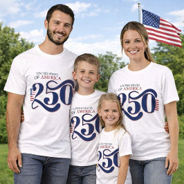 Camiseta de Celebração dos 250 anos dos Estados Un