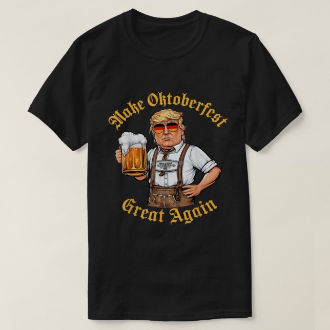 Camiseta de Cerveja da Floresta de Oktoberfest (Frente do Design)