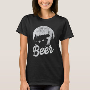 Camiseta de Cerveja Urso Homens Bebendo Adulto do