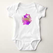 Camiseta de cervo fofo com flores