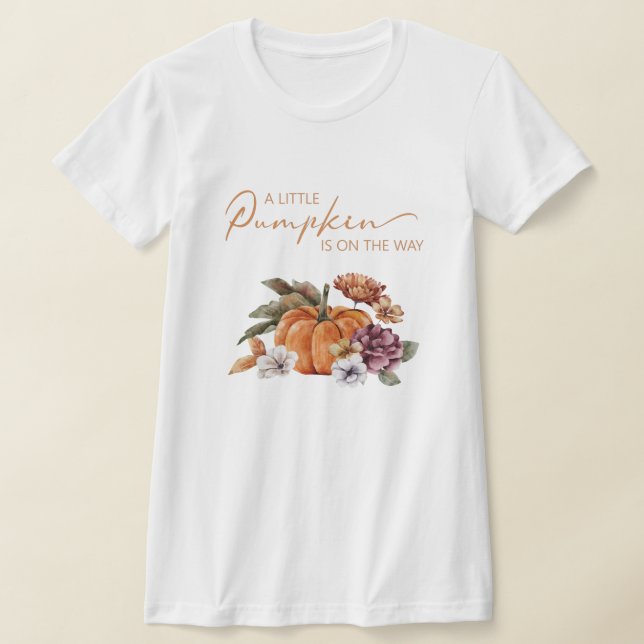 Camiseta de Chá de Bebê Pequena Abóbora (Postura )