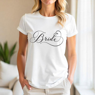 Camiseta de Chá de Noiva Bride Script – Elegante