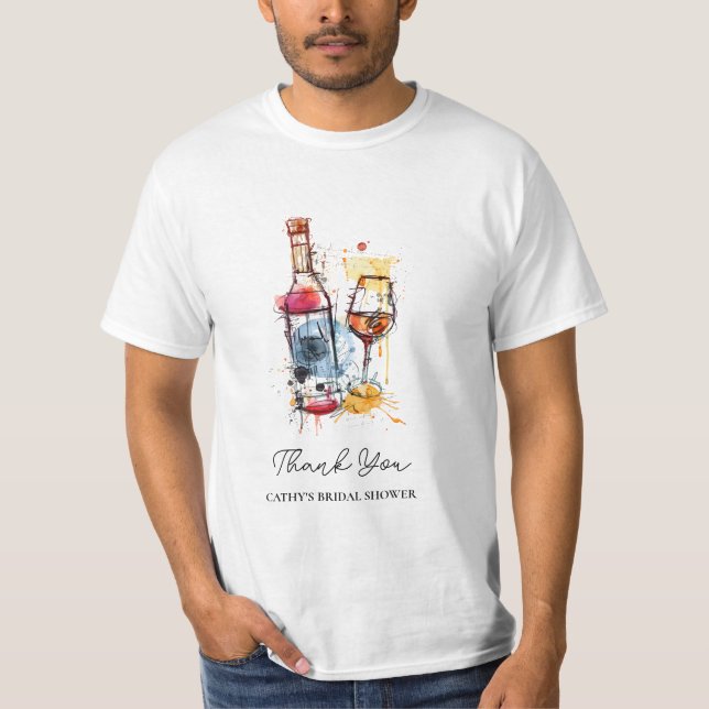Camiseta de Chá de Noiva Brunch e Bubbly Qualquer  (Frente)