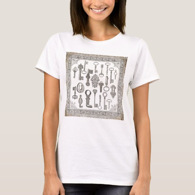 Camiseta de Chaves Antigas com Borda Rebuscada Dan (Frente)