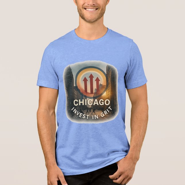 Camiseta de Chicago com três misturas | Tee do Gri (Frente)