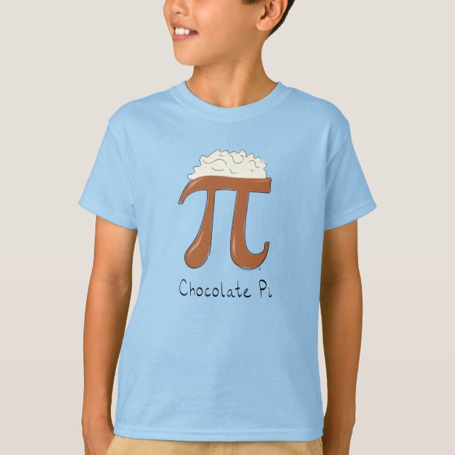 Camiseta de Chocolate Pi Fofa Dia do Pi Matemática (Frente)