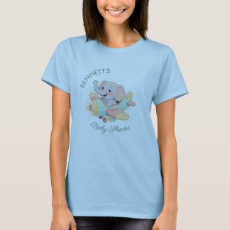 Camiseta de Chuvinha de Bebê Elefante de Avião