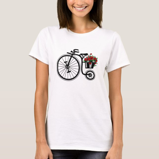 Camiseta de Ciclismo de Flores Românticas (Frente)